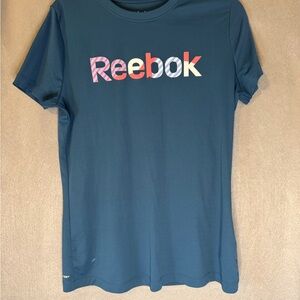 Reebok Teal PlayDry T-Shirt. Very Good Condition.